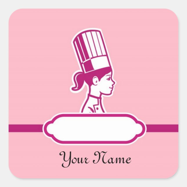 Grandes etiquetas personalizadas del chef (Anverso)