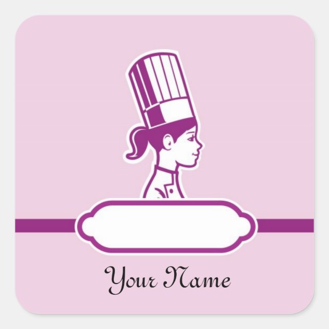 Grandes etiquetas personalizadas del chef (Anverso)