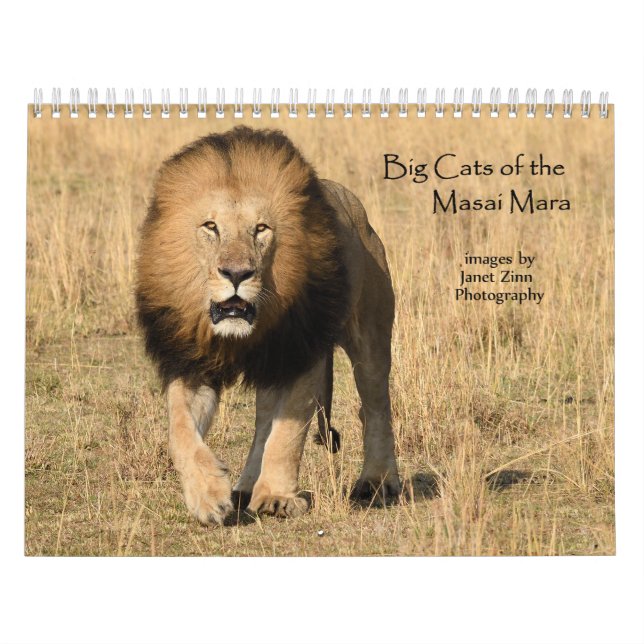 Grandes gatos de Masai Mara, calendario keniano (Tapa)