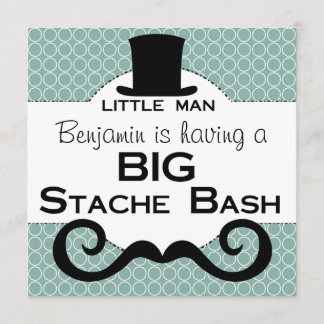 GRANDES invitaciones de cumpleaños a Bash Stache