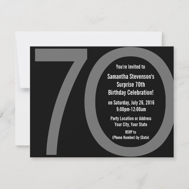 Grandes invitaciones para fiestas de cumpleaños 7- (Anverso)