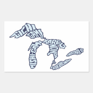 Grandes Lagos - Pegatinas indígenas - Michigan