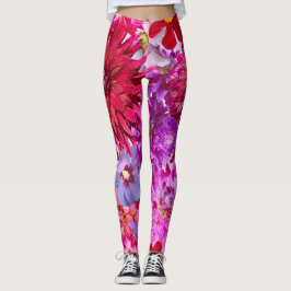 Grandes leggings florales de impresión completa