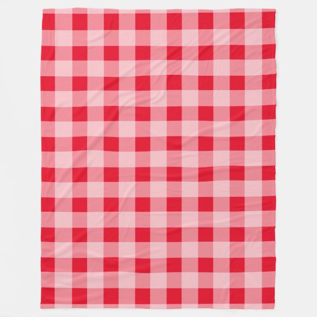 Grandes mantas de picnic de rayas rojas de gingham (Anverso)