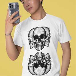 ¡Grandes Mentes se Unen! Camiseta Gráfica de Cráne