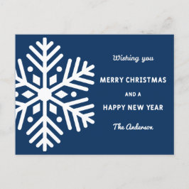 Grandes Navidades de copos de nieve y tarjeta de v