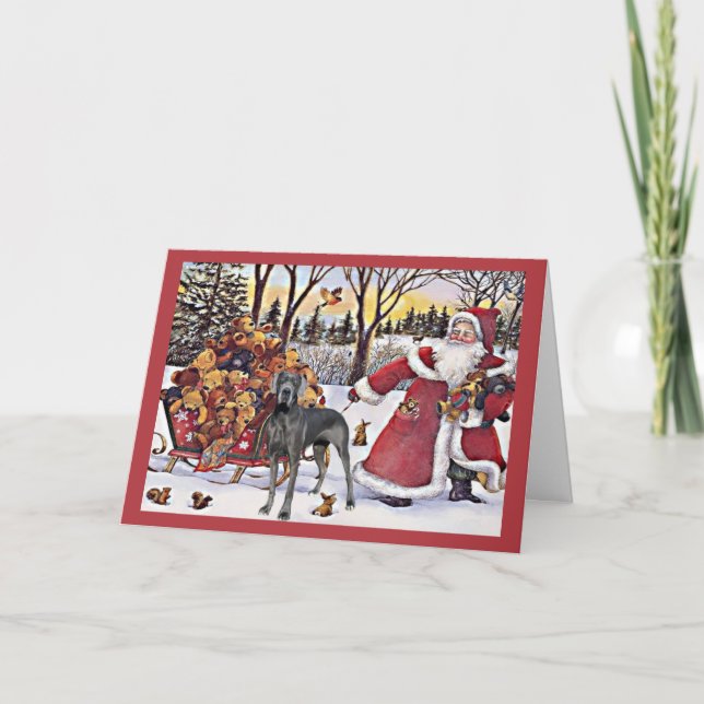 Grandes Navidades de daneses con tarjeta Santa Bea (Anverso)