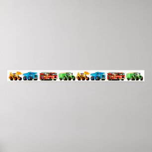 Grandes niños Construcción Camión Arte Decoración