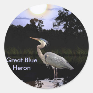 GRANDES Pegatinas AZULES HERON