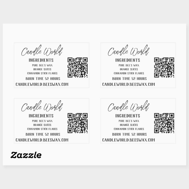 Grandes Pegatinas - Beeswax Candle World (Hoja)