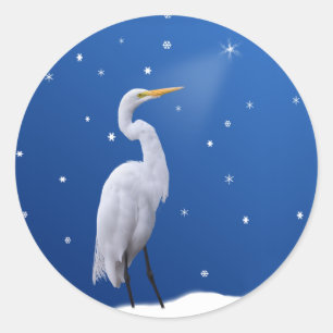 Grandes Pegatinas de feriado de Egret