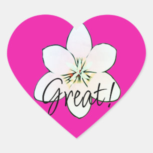 Grandes Pegatinas de flores rosadas