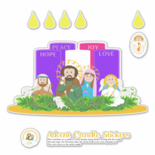 Grandes Pegatinas de Velas Avanzadas