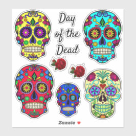Grandes Pegatinas del Día de la Calavera del Azúca