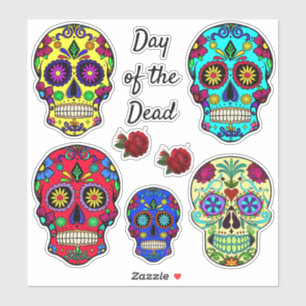 Grandes Pegatinas del Día de la Calavera del Azúca