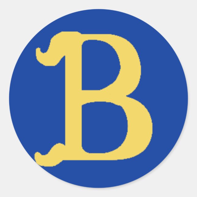Grandes Pegatinas monogramados con la letra B (Anverso)