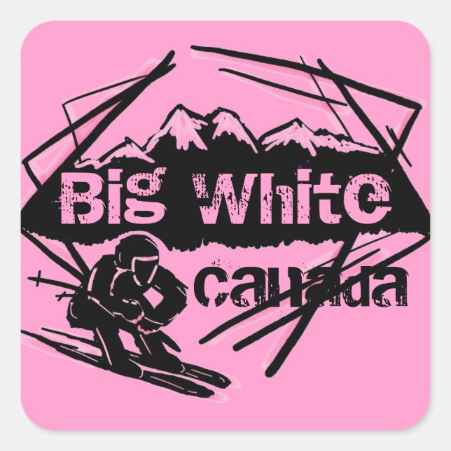 Grandes pegatinas rosados de Canadá blanco (Anverso)