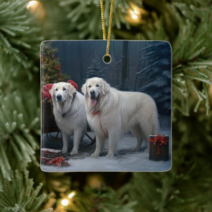 Grandes Pirineos Decoración de Navidades Snowy Sle