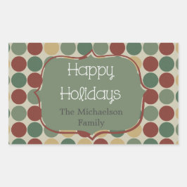 Grandes puntos retro Navidades Pegatinas de vacaci