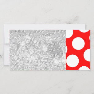 Grandes puntos rojos y blancos de polka