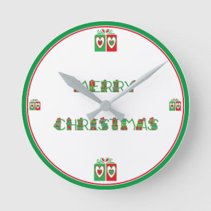 Grandes Relojes de Navidad de Acrílico para Pared