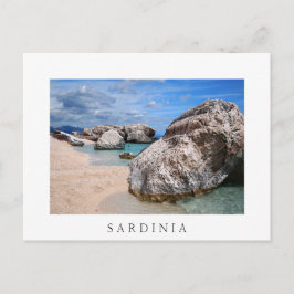 Grandes rocas en la playa de Cerdeña postal de tex