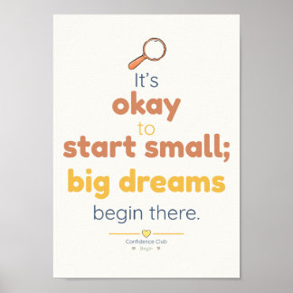Grandes sueños | Póster de afirmación para niños
