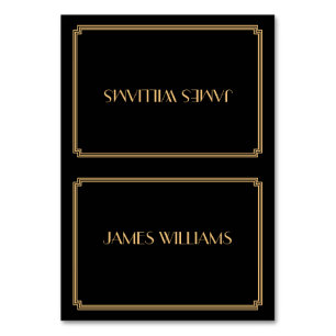 Grandes Tarjetas de ajuste Gatsby Art Deco Black P