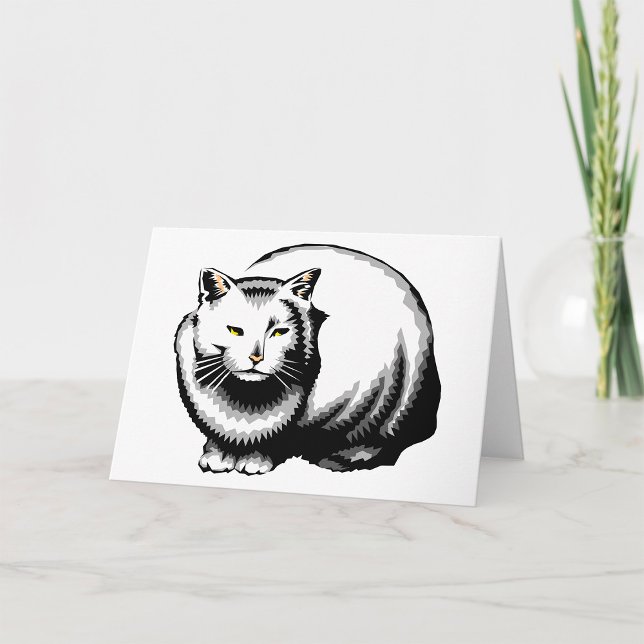 Grandes tarjetas de felicitación para gatos blanco (Subido por el creador)