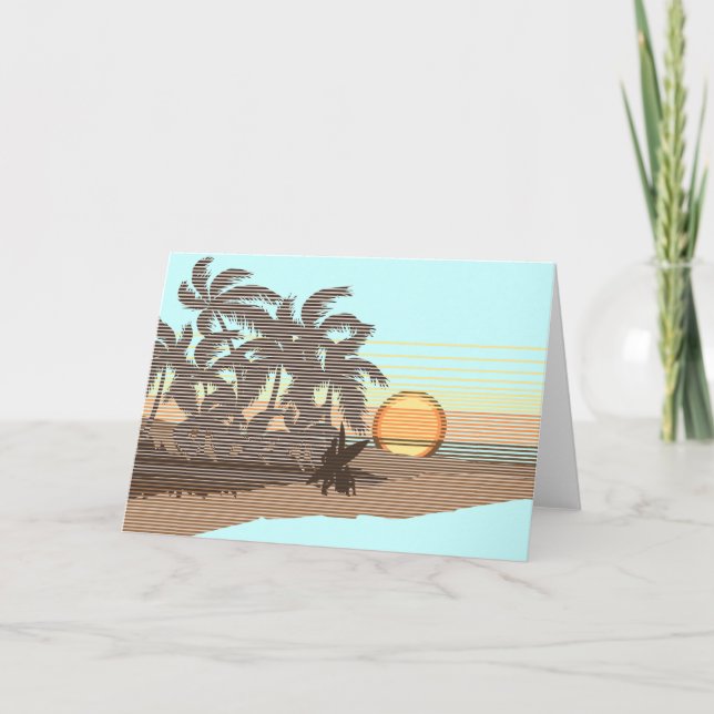Grandes tarjetas de felicitación Sunset (Anverso)