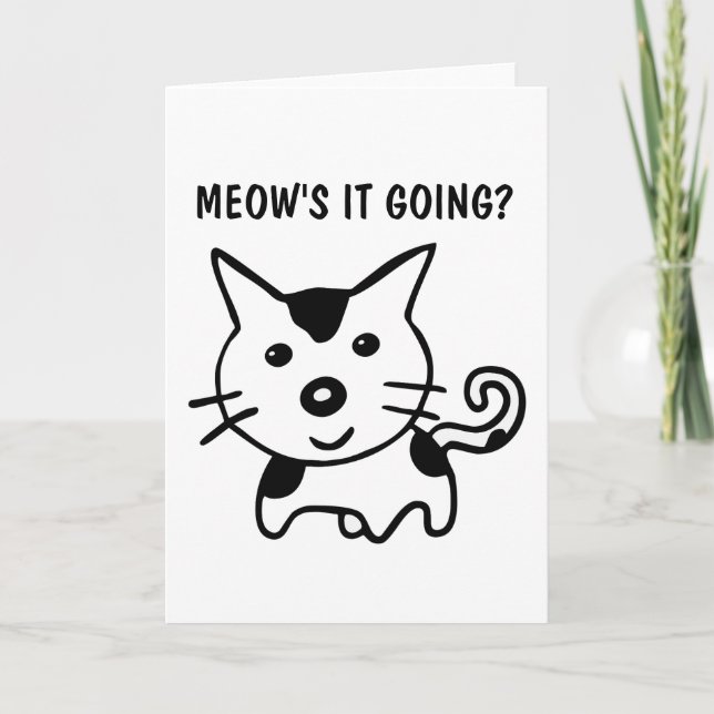 GRANDES TARJETAS DE GREETING CAT PARA DECIR HOLA (Anverso)