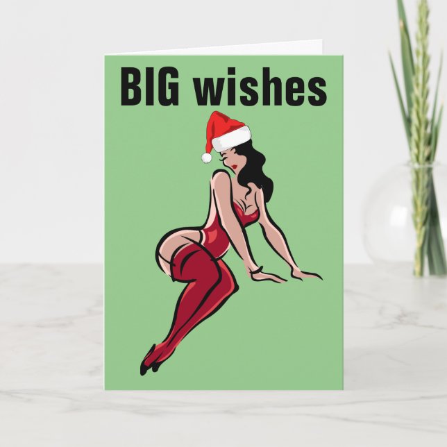 GRANDES TARJETAS DE NAVIDADES DE ARTE CHICA BUTT (Anverso)