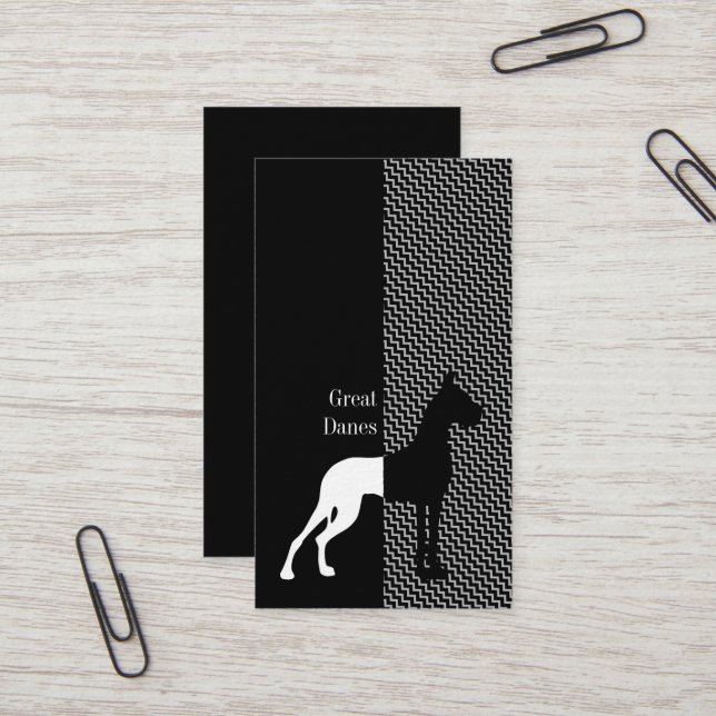 Grandes tarjetas de negocios de danés recortadas (Anverso/Reverso In Situ)