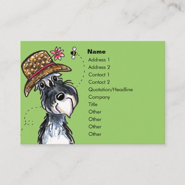 Grandes tarjetas de negocios de Schnauzer Cute (Anverso)