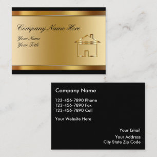 Grandes tarjetas de negocios inmobiliarias