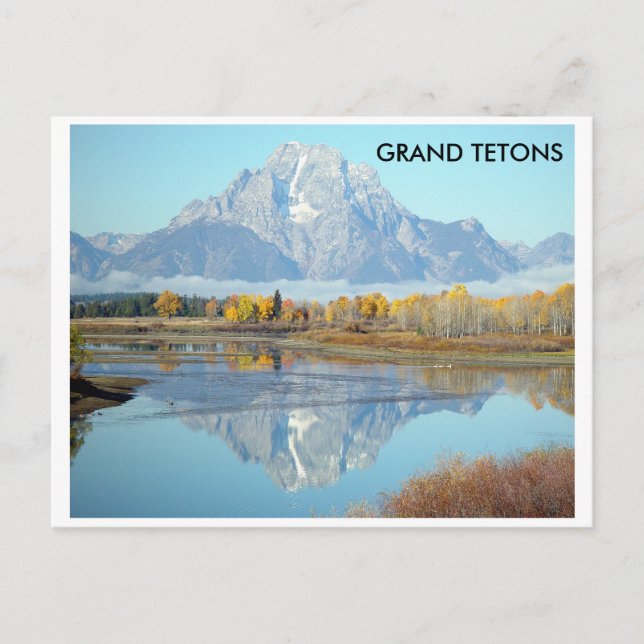 Grandes tetones en otoño - postal (Anverso)