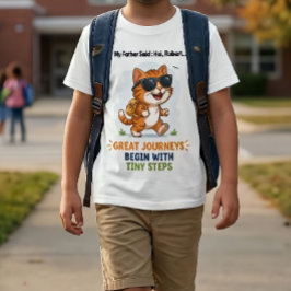 "Grandes Viajes" Camiseta infantil de gato lindo