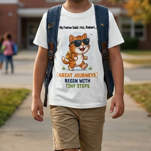"Grandes Viajes" Camiseta infantil de gato lindo