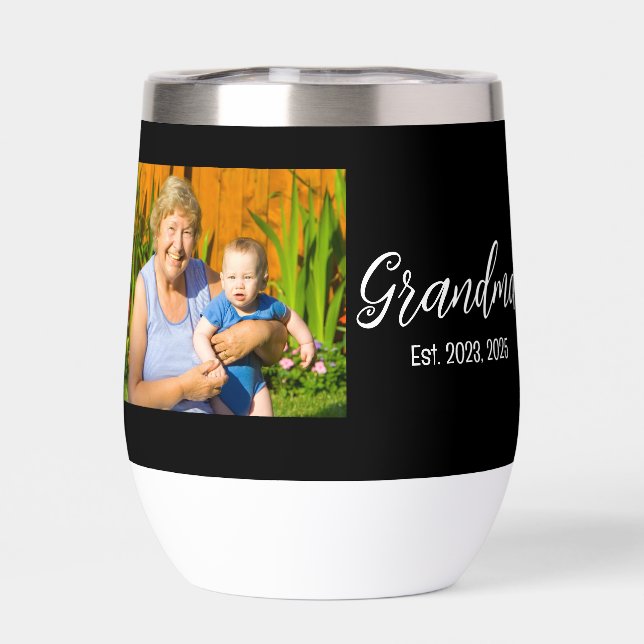 Grandma Est. White script photo (Trasero)