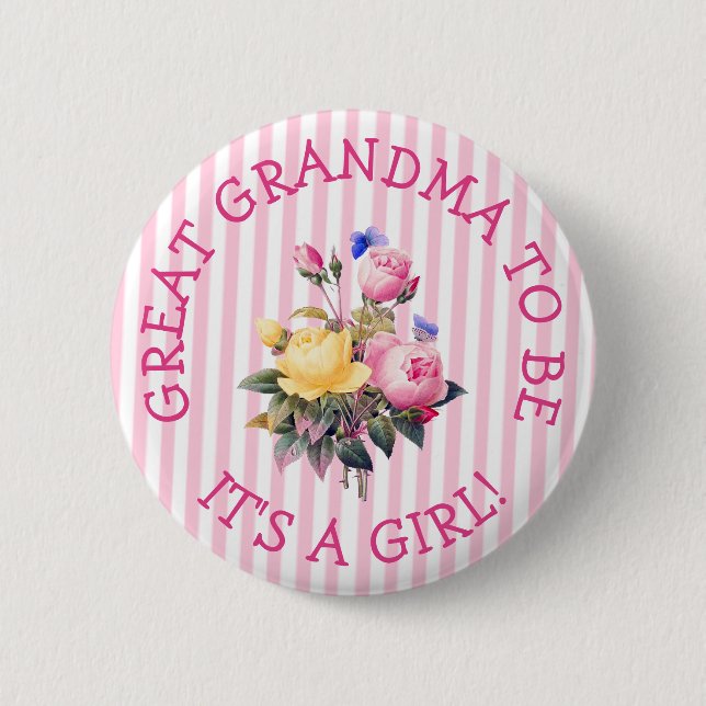 GRANDMA GRANDMA grande para ser botón de Baby Show (Anverso)