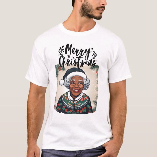 Grandma Merry navidad camiseta (Anverso)