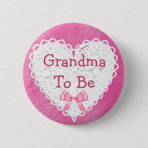 Grandms a ser botón lamentable floral de Baby