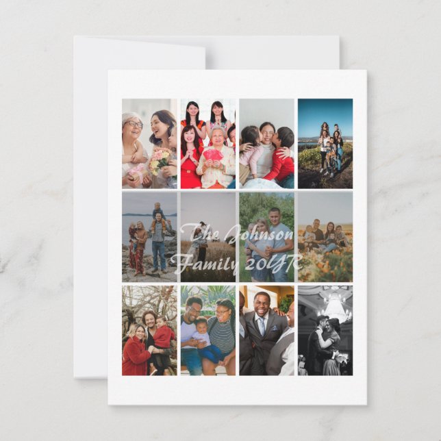 Grandparents 12 Photo Memory Collage Template (Anverso)