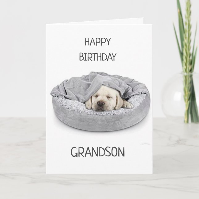 ¡GRANDSON EL CUMPLEAÑOS! TARJETA (Anverso)