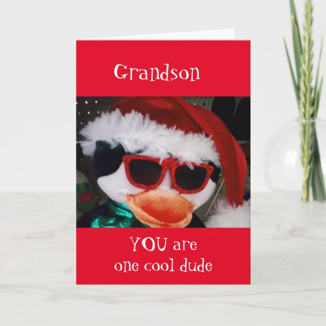 **GRANDSON** ERES UNA TARJETA DE NAVIDADES DUDE DE (Anverso)