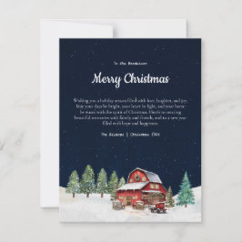 Granero de Navidad Blanco Rústico