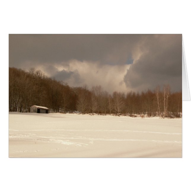 Granero de poste del invierno (Anverso (Horizontal))