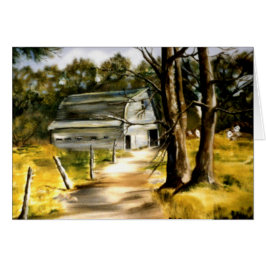 Granero del cortijo en pintura al óleo enselvada