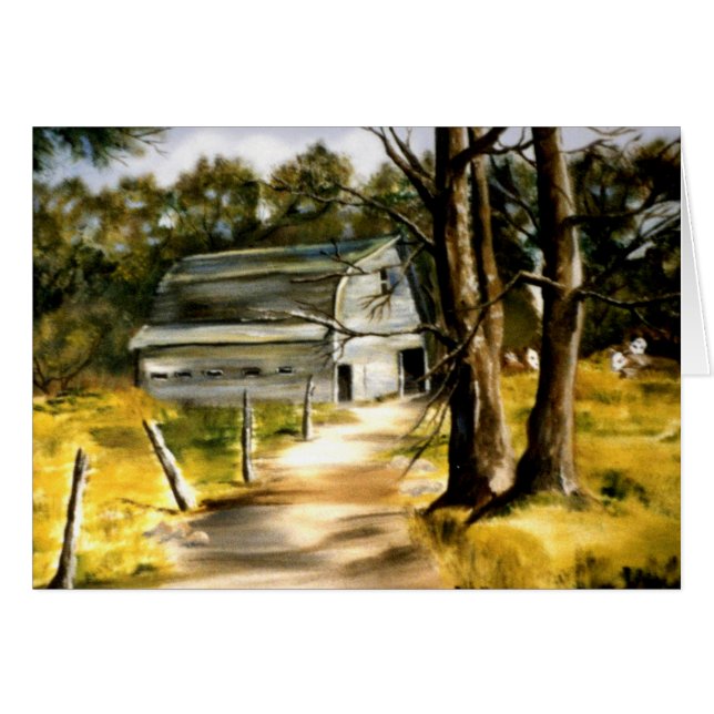 Granero del cortijo en pintura al óleo enselvada (Anverso (Horizontal))