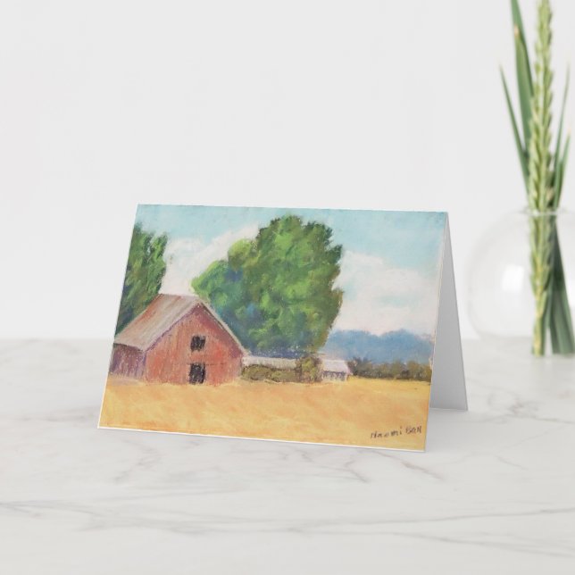 Granero miniatura fijado - tarjeta de felicitación (Anverso)